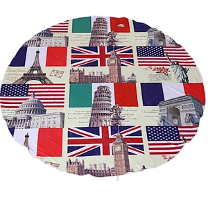Hot sell soft plush giant round beach towel for kids or adults