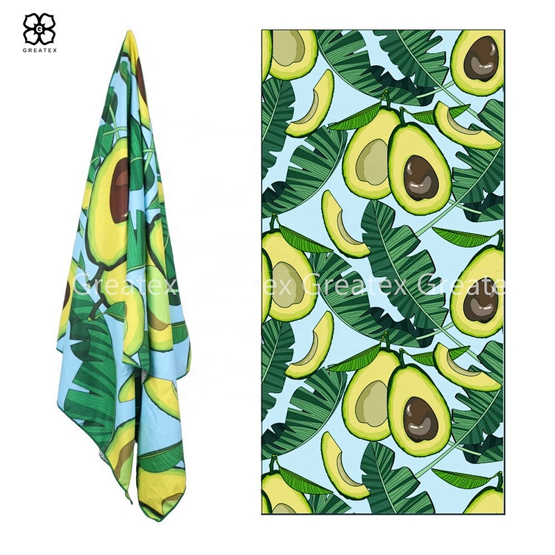 Premium hot sale rectangular sweat microfiber beach towel