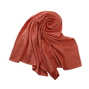 Women microfiber red hair towel wrap with soft and lightweight for salon