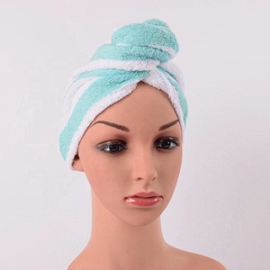 Personalized Stripe Hair Drying Turban hair towel