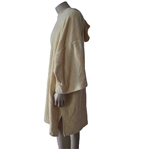Breathable 100% knitted cotton terrycloth surf poncho with pocket for men