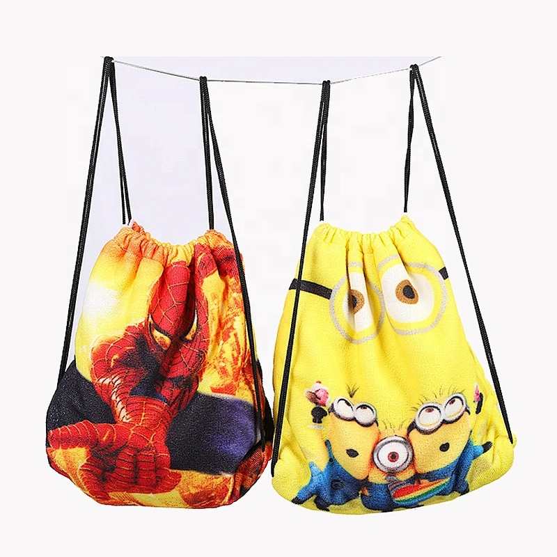 March Expo 100pcs MOQ popular cheap microfiber printed wholesale beach bags