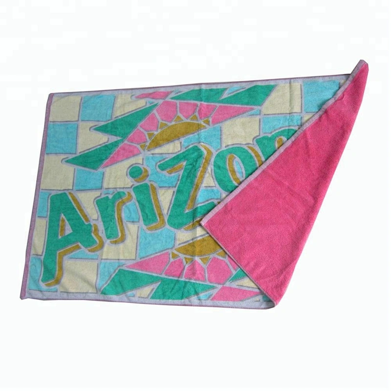 Big Custom Brand Double sided printing cotton beach towel