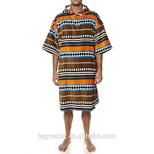 Wholesale Custom Cotton Terrycloth cheap microfiber printed poncho towel for adults