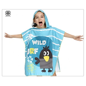 Hot children cute cartoon hooded cloak beach robe