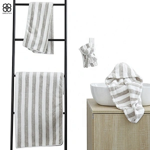 Custom made soft hair wrapped towel set with pattern