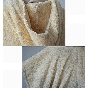 Breathable 100% knitted cotton terrycloth surf poncho with pocket for men