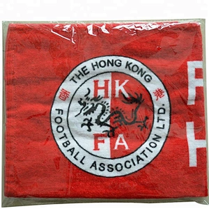 Cotton Promotional Red Custom printed sport towel