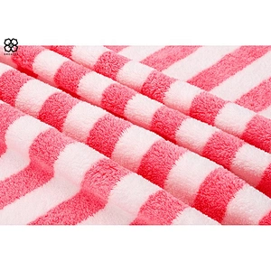 Factory directly offer standard polyester light-weighted striped bath towel