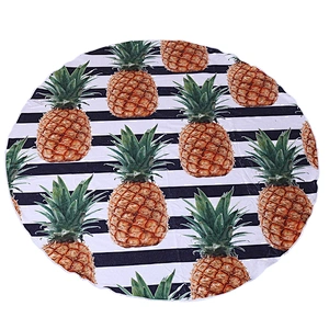 Fasion custom printing logo microfiber summer round swimming beach towel