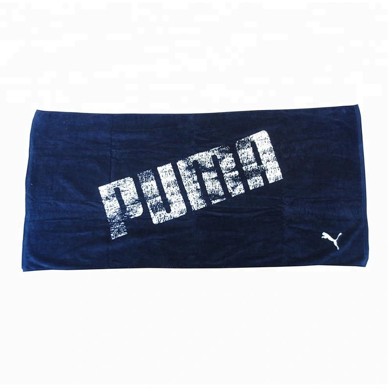 Luxury Customized logo print Black and white beach towels
