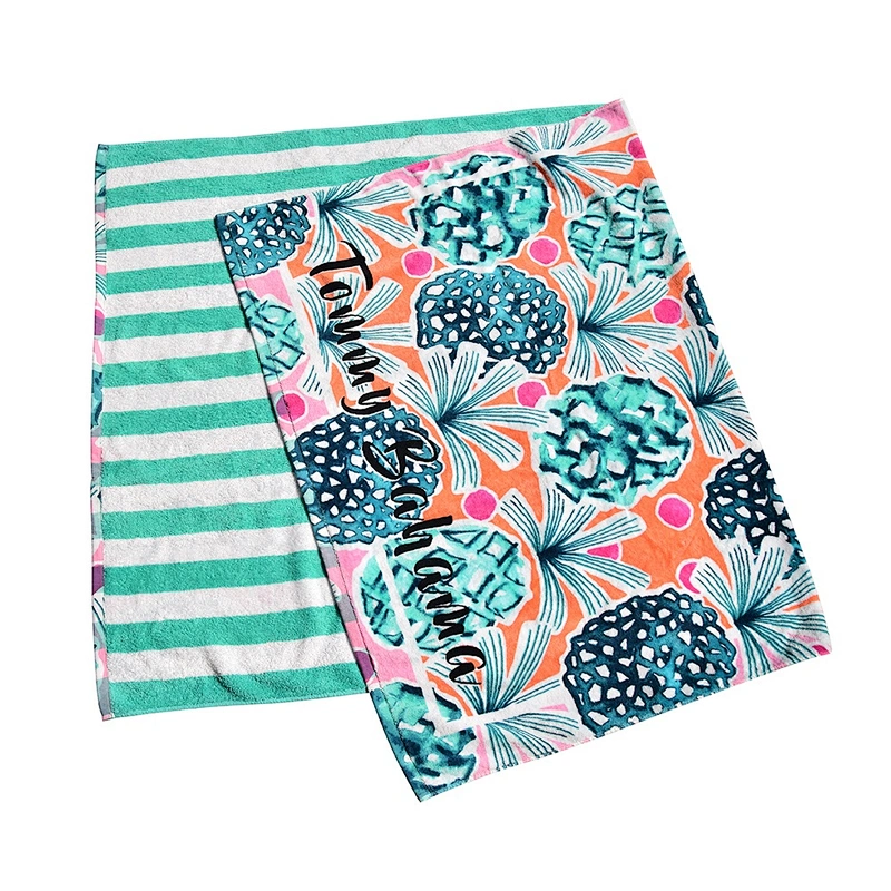 High Quality Custom Colorful Adult Beach Towels with 100% Cotton