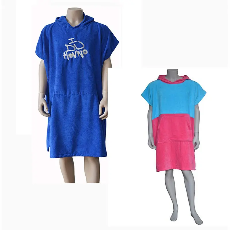 Wholesale Custom Cotton Terrycloth cheap microfiber printed poncho towel for adults