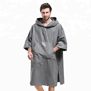 Digital print Microfibre suede cloth man poncho