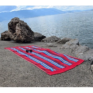 Large Multi-colored Customized Stripe beach towel