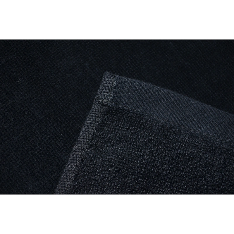 Wholesale hot sale 100%cotton Customized logo Bleach safe black salon towel