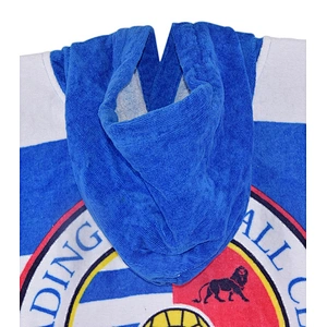 Hot Sale Custom Cotton Velvet Football Printed baby towel poncho