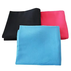 Suede personalized microfiber sport towel with pocket and embroidered logo
