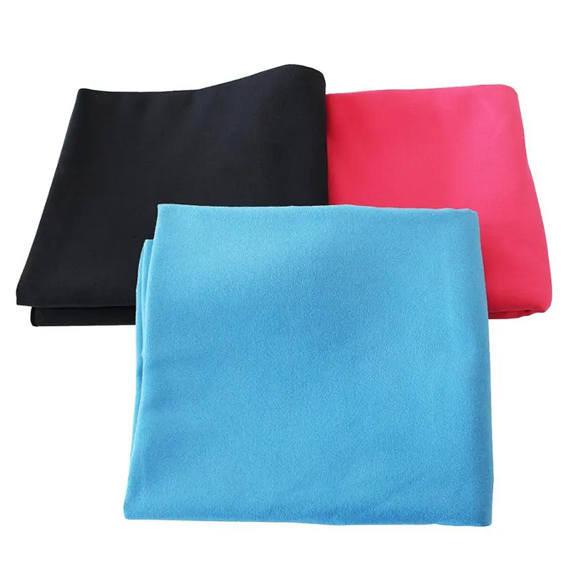 Suede personalized microfiber sport towel with pocket and embroidered logo