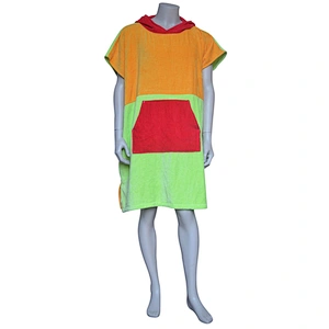 Promotional quick dry 100% Cotton Toweling Hooded Surf poncho towel