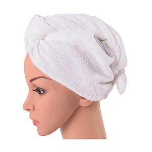 Home Drying Cotton Towel white hair wrap for USA market