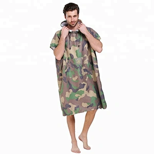 Adult Printed Hooded Surfing microfiber poncho