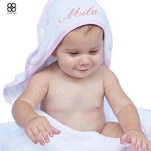 Customized high quality 100% bamboo fiber children baby hooded towel