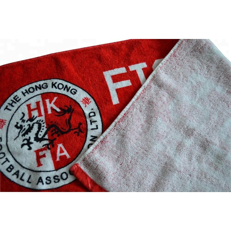 Cotton Promotional Red Custom printed sport towel