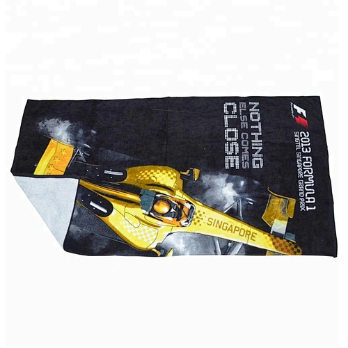 Game theme black printed beach towel 100% cotton