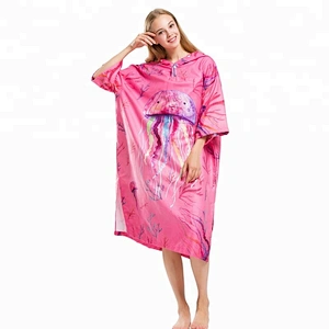 Quick dry Microfiber Poncho Changing robe
