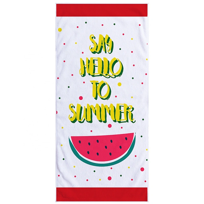 Custom brand logo personalized microfiber beach towel printed