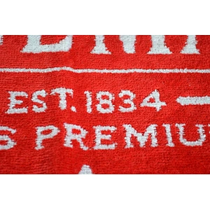 Beer bar Cotton velour Woven logo custom golf towel