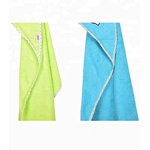 Adorable Pastel color bamboo baby hooded towel