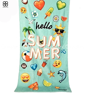 Quick-dry printing custom microfiber beach towel for adults kids