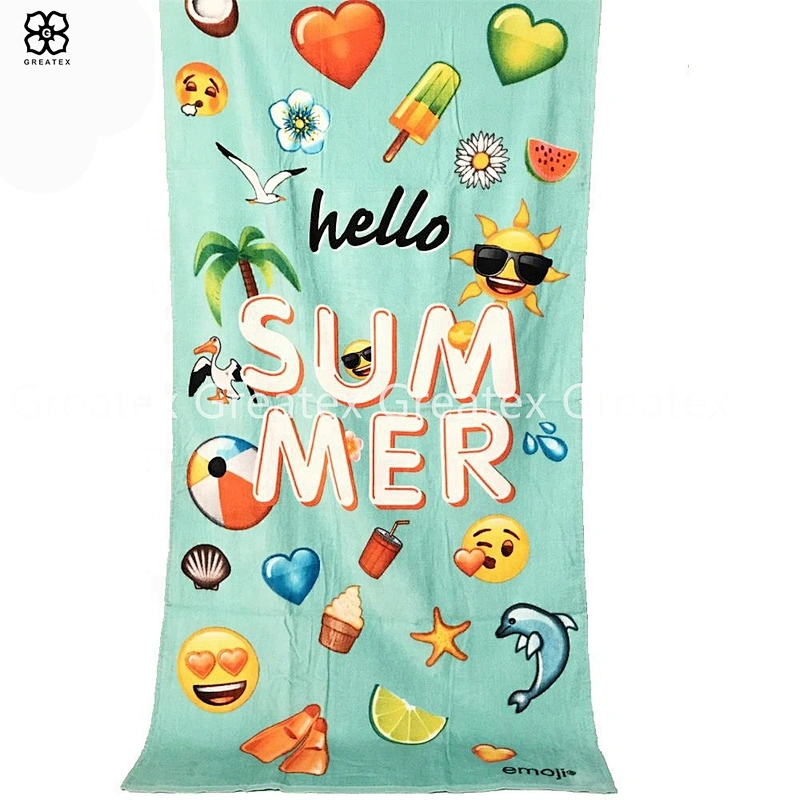 Quick-dry printing custom microfiber beach towel for adults kids