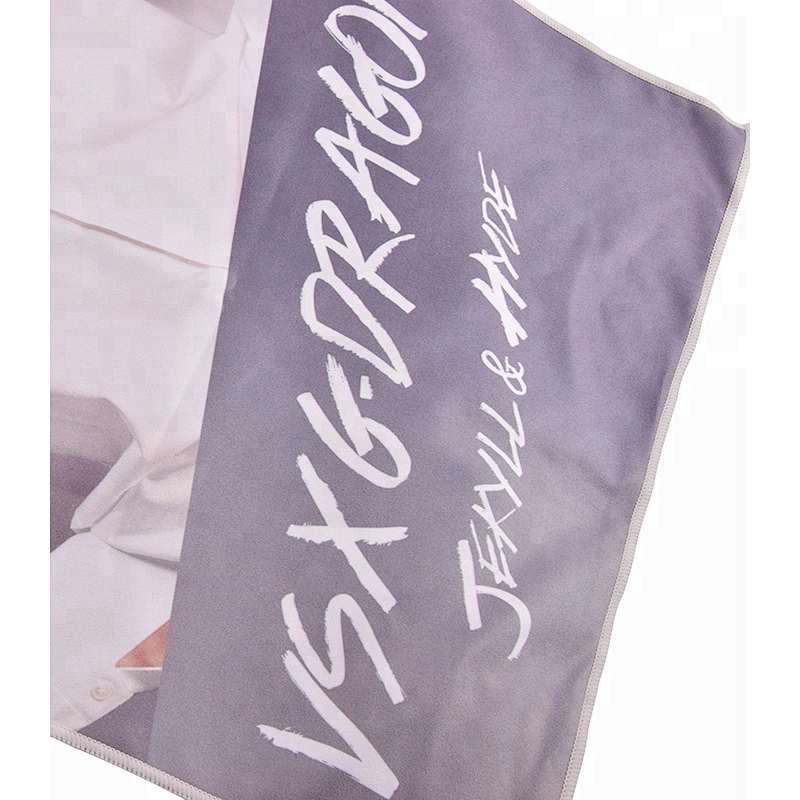Custom print 100 polyester suede microfiber towel