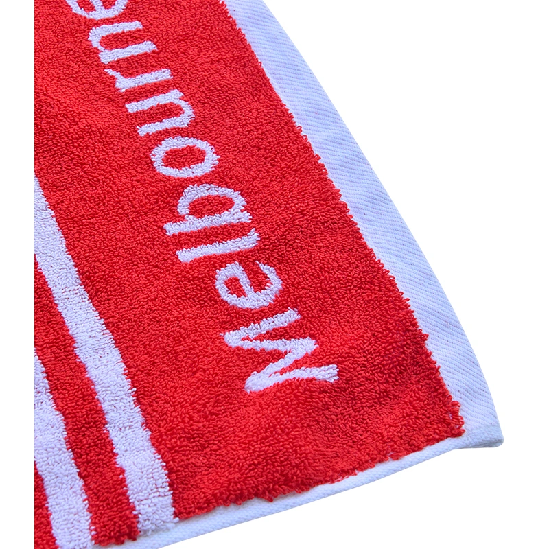 High quality Fashion Red and white Brand name Jacquard bath towel