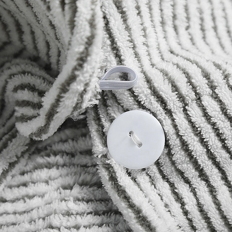 New arrival white and grey stripes towel wrap with supper absorbent and fast delivery