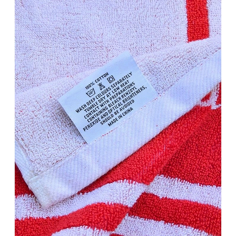 High quality Fashion Red and white Brand name Jacquard bath towel