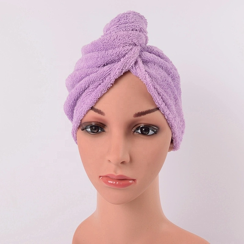 2020 High quality wrap around Cotton Hair drying cap super absorbent towel  for women