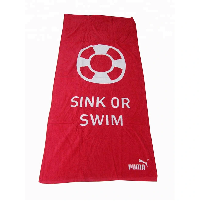 High quality Cotton Custom Brand print Screen printed beach towel