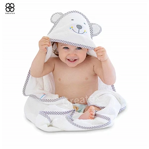 Top quality breathable soft bamboo cotton baby bath wrap towels with hood