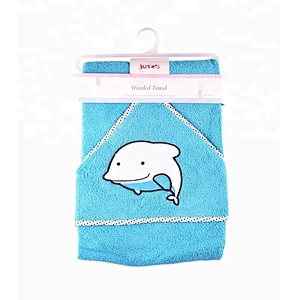 Adorable Pastel color bamboo baby hooded towel