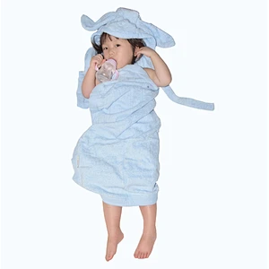 Cotton terry Plain dyed children hooded towel