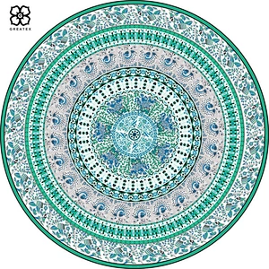 Popular promotional thick round beach towel with unique design
