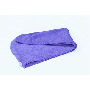 Cheap Drying Bright violet microfiber hair cap