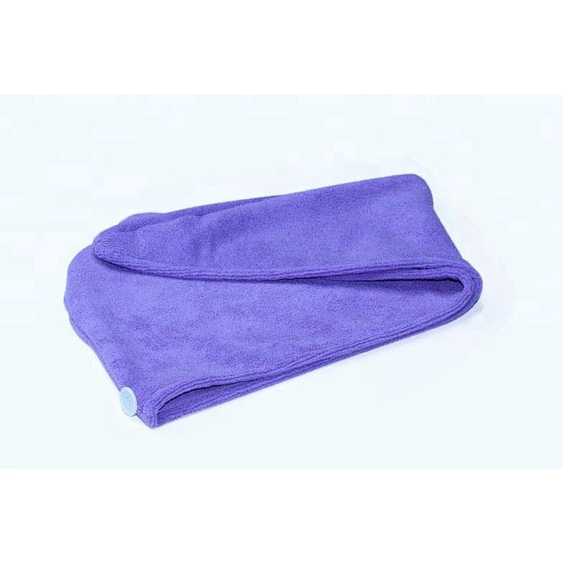 Cheap Drying Bright violet microfiber hair cap