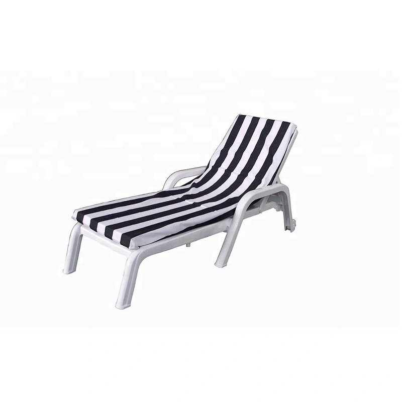 Good quality terry stripe Cotton beach towel lounge chair cover