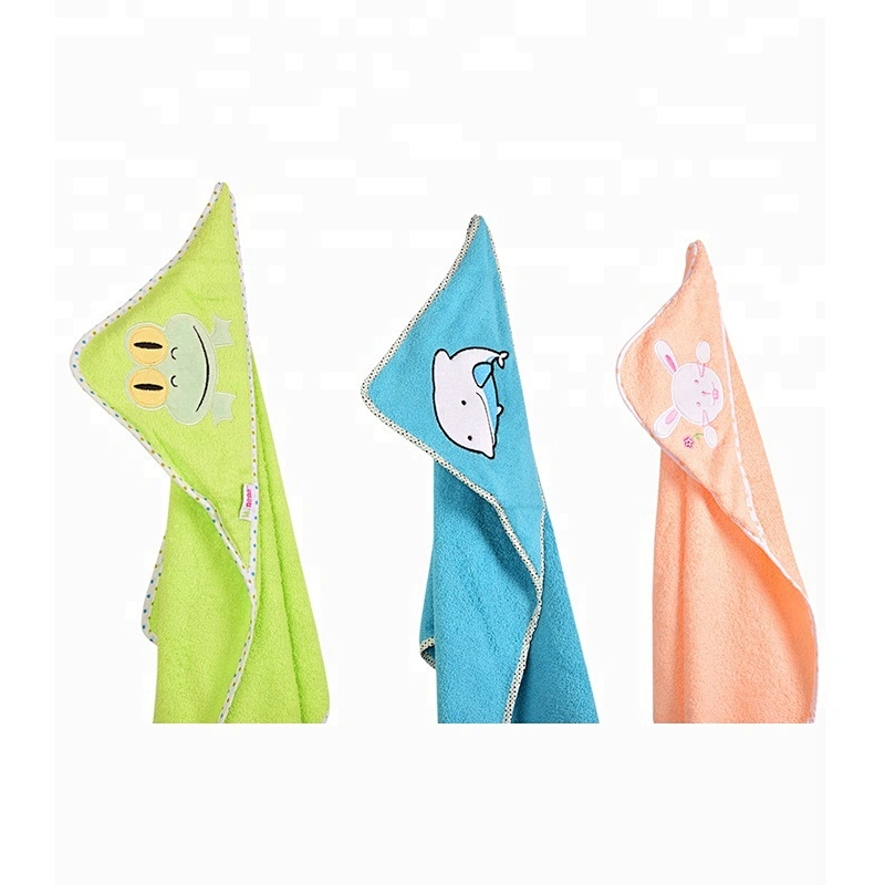Adorable Pastel color bamboo baby hooded towel