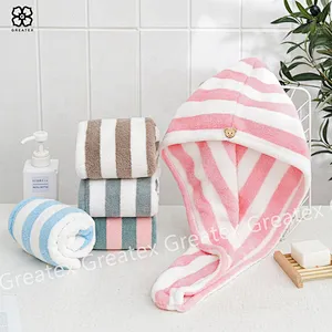 Hair towel turban wrap extra plush stretchable microfiber hair drying towel twist